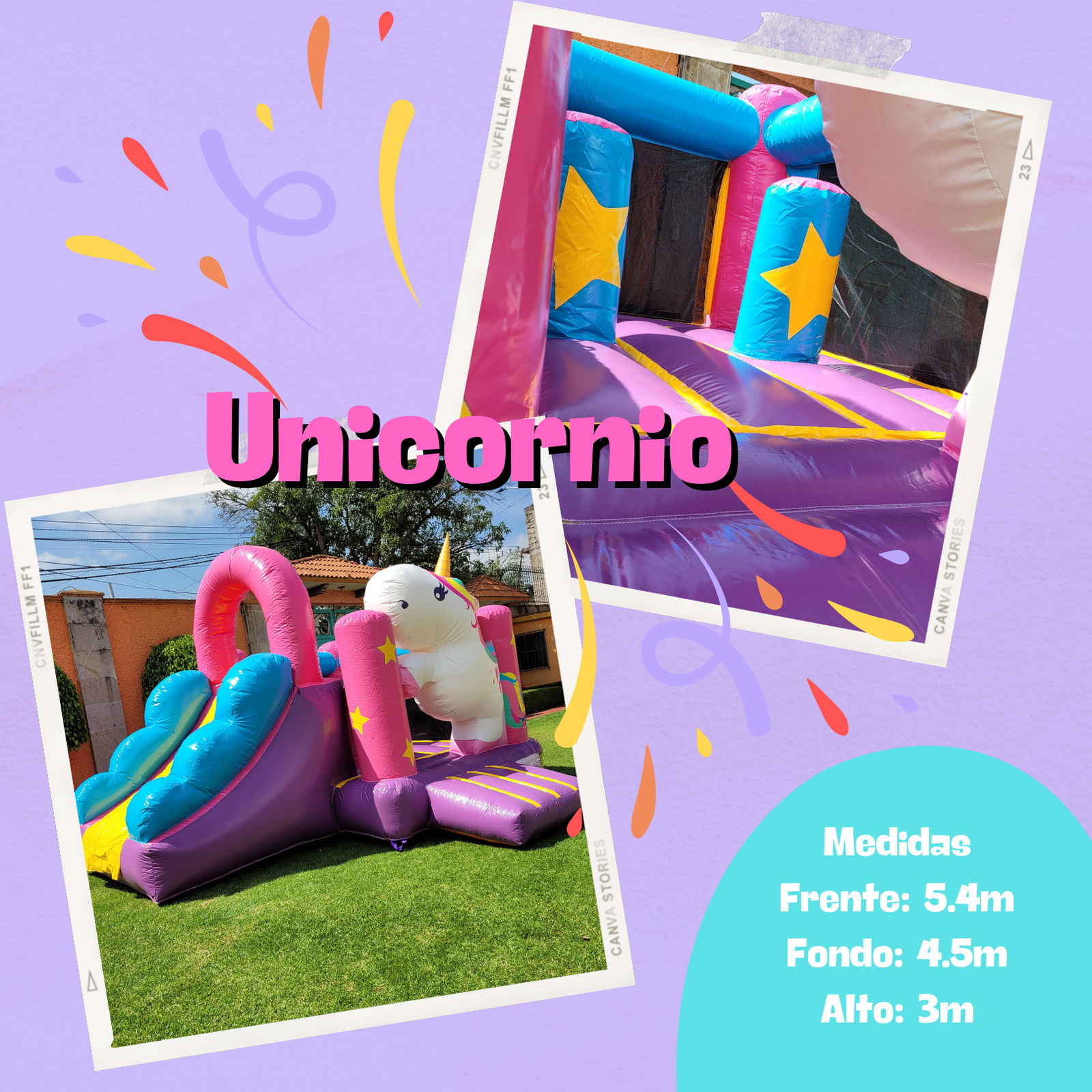 Inflable unicornio